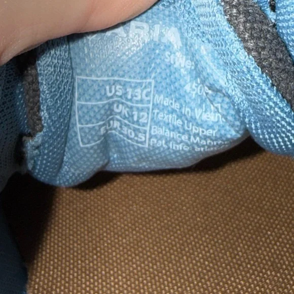 Ariat Kids' Charcoal Canvas Sneakers with Light Blue Details - Picture 4 of 5